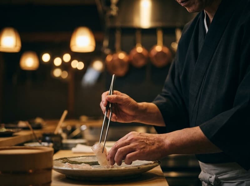 Chef at the counter