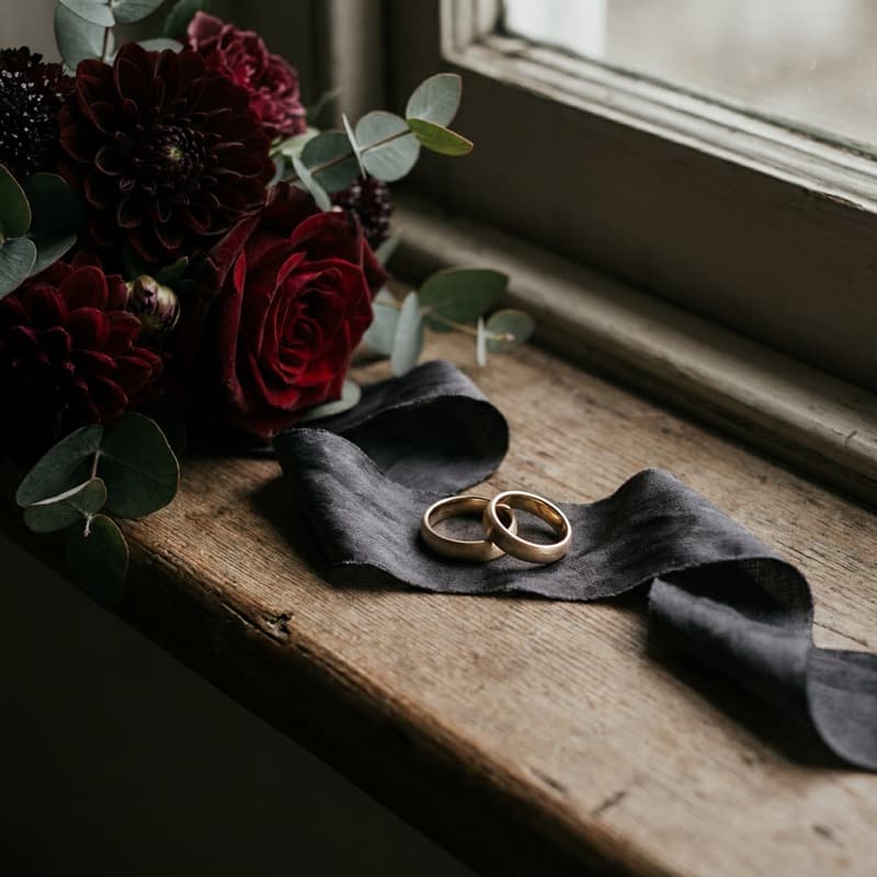 Ring and florals detail